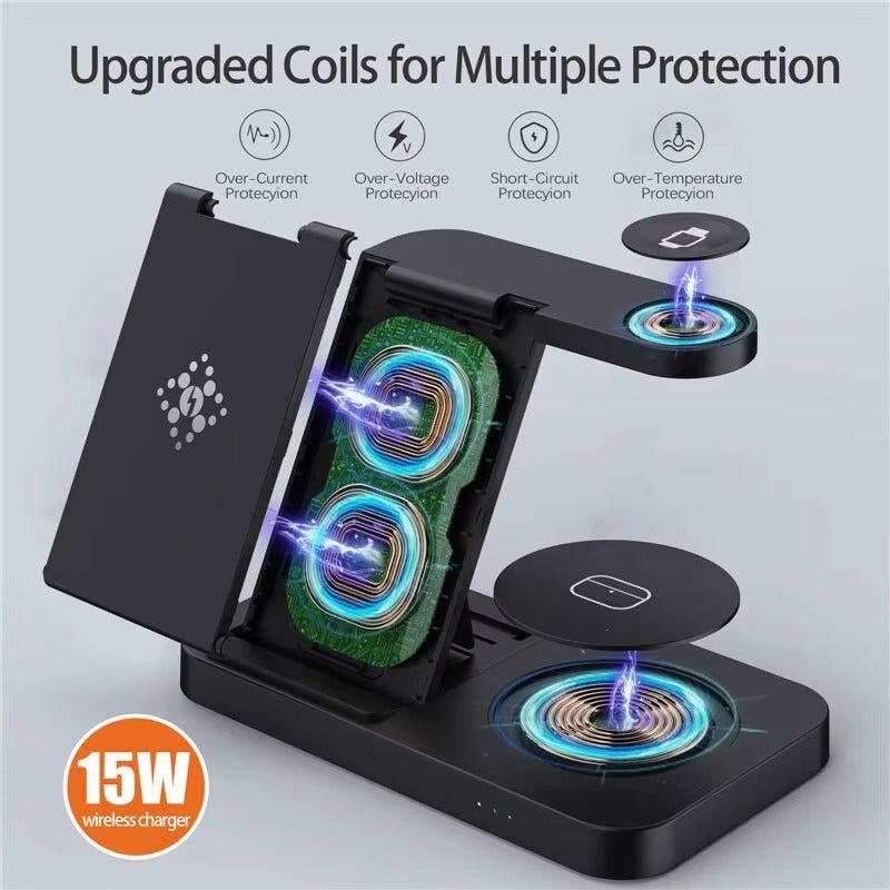 4 In 1 Foldable Fast Wireless Charging Station (Single) - Eleqz store