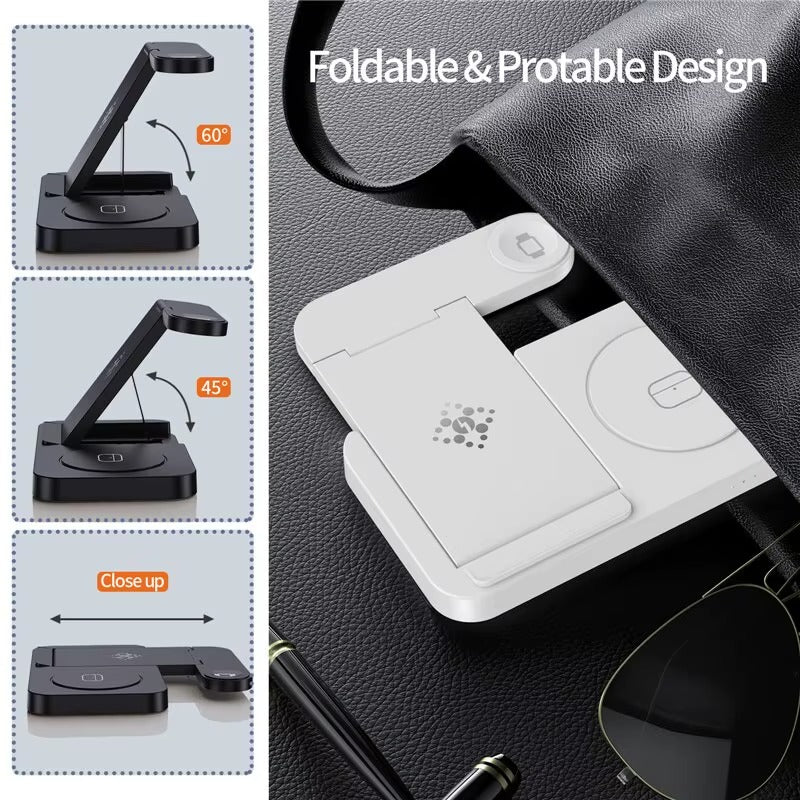 4 In 1 Foldable Fast Wireless Charging Station (Single) - Eleqz store