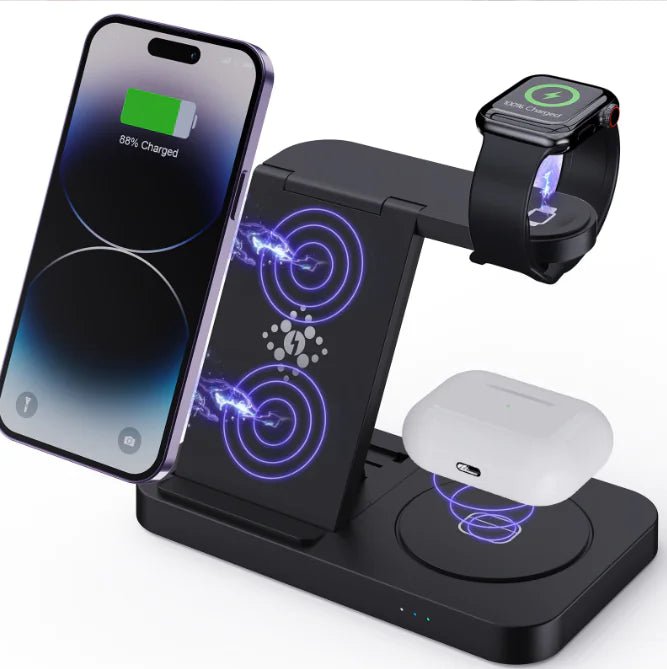 4 In 1 Foldable Fast Wireless Charging Station (Single) - Eleqz store